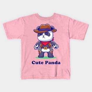 Cute panda kid Kids T-Shirt